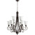 Traditional Bryant 9 Light Opal Chandelier In Oiled Bronze And Satin Opal