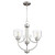 Transitional Enclave Clear Seeded Chandelier In Satin Nickel And Clear/Seeded