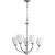 Transitional Reyes 5 Light Chandelier In Classic Nickel