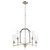 Soft Contemporary Espy 5 Light Chandelier In Noir And Aged Brass