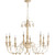 Traditional Salento 37"/8 Light Chandelier In Persian White