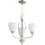 Transitional Jardin 3 Light Chandelier In Satin Nickel