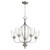 Transitional Jardin Clear Seeded Chandelier In Satin Nickel And Clear/Seeded