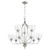 Traditional Jardin Clear Seeded Chandelier In Satin Nickel And Clear/Seeded