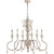 Traditional La Maison 36" Fall 6 Light In Manchester Grey And Rust Accents
