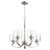 Soft Contemporary Dakota 5 Light Chandelier In Satin Nickel