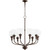 Transitional Richmond Clear Seeded Chandelier In Oiled Bronze And Clear/Seeded