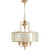 Traditional Salento 4 Light Pendant In Persian White