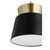 Modern And Contemporary Trapezoids Pendant In Noir / Aged Brass