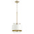 Contemporary 10" Clear Glass/Sw Pendant In Aged Brass And Studio White