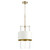 Contemporary 12" Clear Glass/Sw Pendant In Aged Brass And Studio White