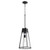 Transitional 19" Pylon Pendant In Noir And Clear