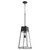 Transitional 22" Pylon Pendant In Noir And Clear