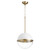 Soft Contemporary 12" Sphere Pendant In Studio White And Aged Brass
