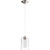 Transitional 1 Light Pendant Clear /Frst/ Clear In Satin Nickel Clear And White