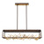 Aerie 8 Light Rectangular LED Bronze Chandelier