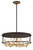 Aerie 7 Light Round LED Bronze Chandelier