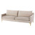 Anders Triple Seat Sofa Nude/Gold