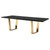 Versailles Dining Table Gold 95"