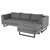 Matthew Sectional Sofa Shale Grey