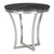 Aurora Side Table Black Wood Vein/Silver