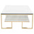 Tierra Coffee Table White/Gold