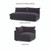 Grant Armless Sofa-74"-Henry Charcoal