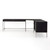 Trey Desk System With Filing Credenza-Bl