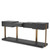 Console Table Nerone charcoal grey oak veneer