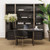 Desk Canova charcoal grey oak veneer