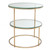 Side Table Circles brushed brass finish