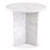 Side Table Pontini honed white marble