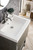 Columbia 24" Single Vanity, Ash Gray, Brushed Nickel w/ White Glossy Composite Countertop