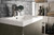 Columbia 24" Single Vanity, Ash Gray, Brushed Nickel w/ White Glossy Composite Countertop