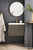 Columbia 24" Single Vanity, Ash Gray w/ White Glossy Composite Countertop