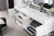 Columbia 72" Double Vanity, Glossy White w/ Glossy White Composite Top