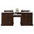 De Soto 82" Double Vanity Set, Burnished Mahogany w/ Makeup Table