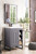 Alicante' 24" Single Vanity Cabinet, Grey Smoke, Matte Black w/White Glossy Composite Countertop