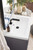 Alicante' 24" Single Vanity Cabinet, Grey Smoke, Matte Black w/White Glossy Composite Countertop