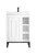Alicante' 24" Single Vanity Cabinet, Glossy White, Matte Black w/White Glossy Composite Countertop