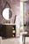 Alicante' 24" Single Vanity Cabinet, Mid-Century Acacia w/ White Glossy Composite Countertop