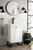 Chianti 20" Single Vanity Cabinet, Glossy White, Matte Black w/ White Glossy Composite Countertop