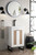 Chianti 20" Single Vanity Cabinet, Glossy White, Matte Black w/ White Glossy Composite Countertop