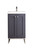 Chianti 20" Single Vanity Cabinet, Mineral Gray, Brushed Nickel w/ White Glossy Composite Countertop