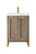 Chianti 20" Single Vanity Cabinet, Whitewashed Walnut, Radiant Gold w/ White Glossy Composite Countertop