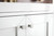 Chianti 24" Single Vanity Cabinet, Glossy White, Brushed Nickel w/ White Glossy Composite Countertop