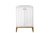 Chianti 24" Single Vanity Cabinet, Glossy White, Radiant Gold