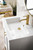 Chianti 24" Single Vanity Cabinet, Glossy White, Radiant Gold w/ White Glossy Composite Countertop