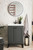 Chianti 24" Single Vanity Cabinet, Mineral Gray, Matte Black w/ White Glossy Composite Countertop