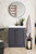 Chianti 24" Single Vanity Cabinet, Mineral Gray w/ White Glossy Composite Countertop